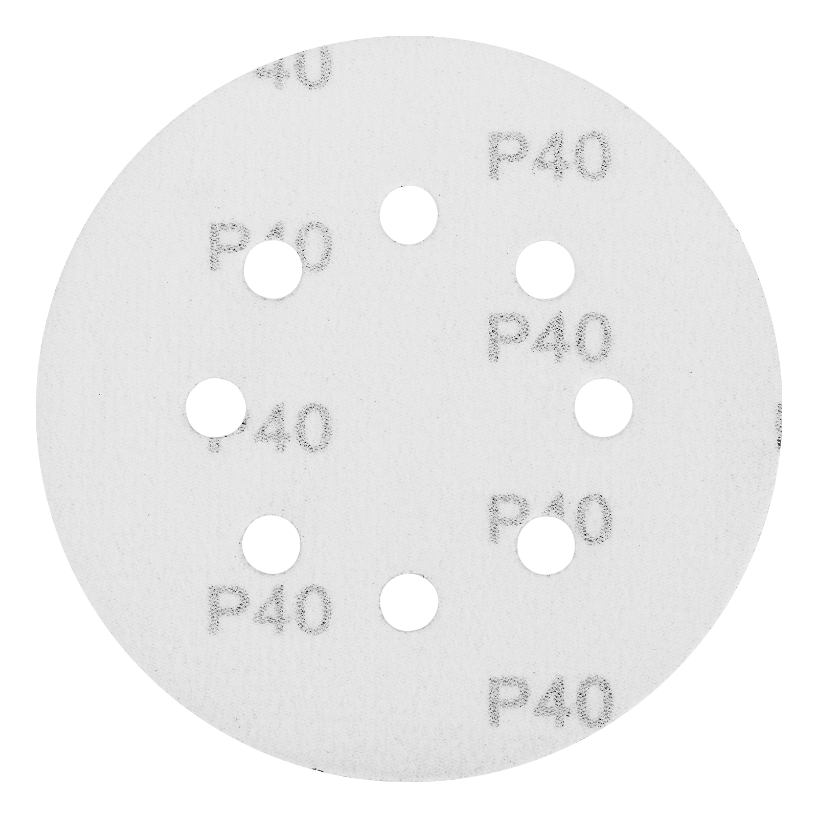 Круг абразивный на ворсовой подложке под "липучку", перфорированный, P 40, 125 мм, 5 шт Matrix