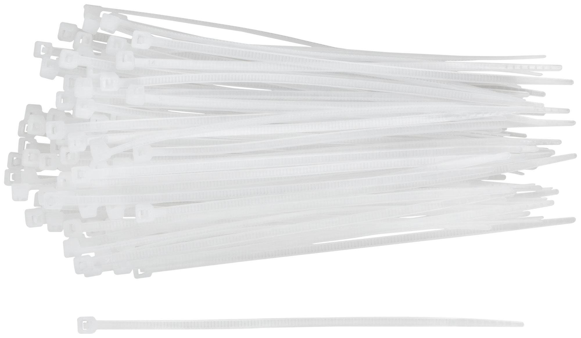 Хомуты нейлоновые, белые д/проводов 100 шт., 120x2,5 мм