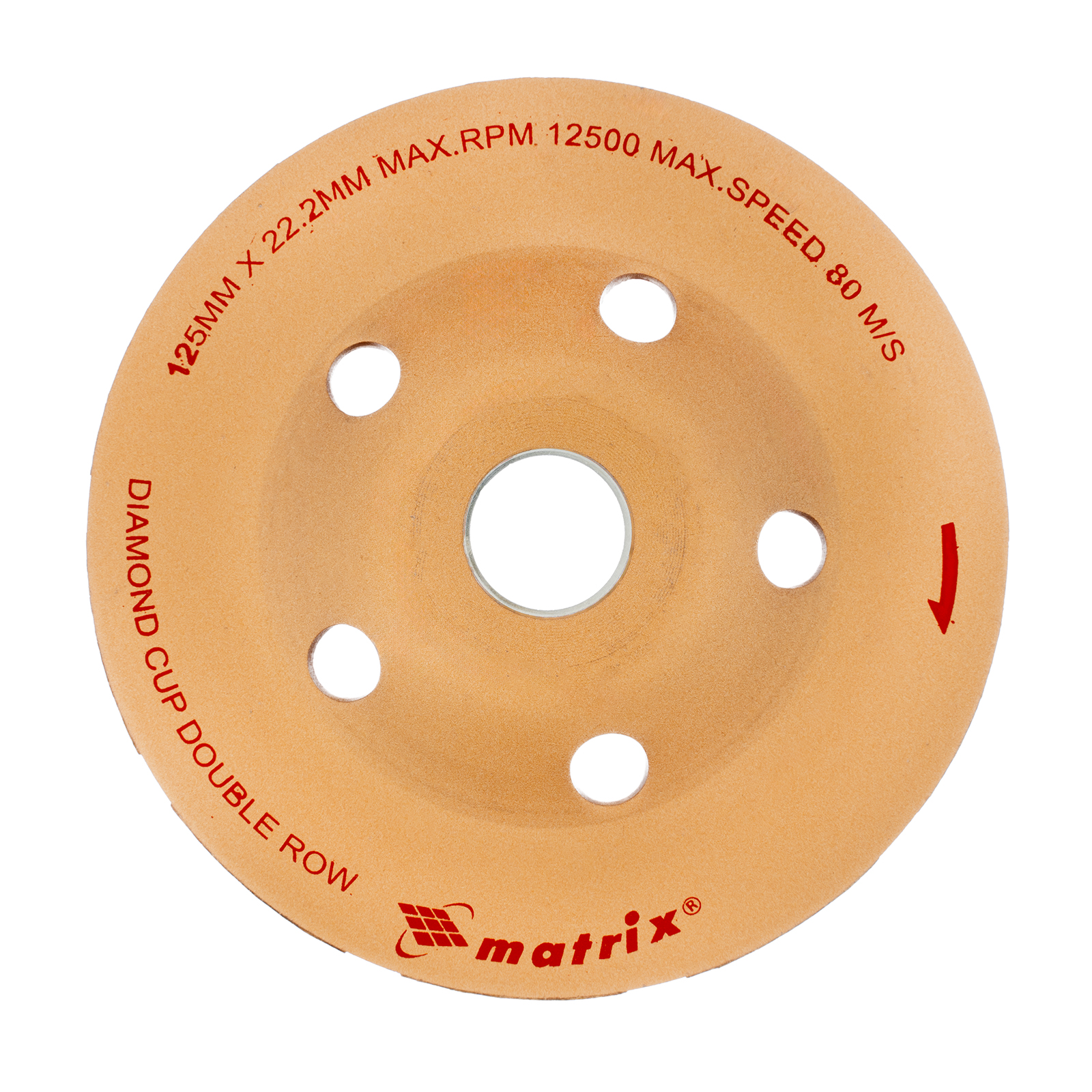 Чашка алмазная зачистная, 125 мм, двухрядная Matrix