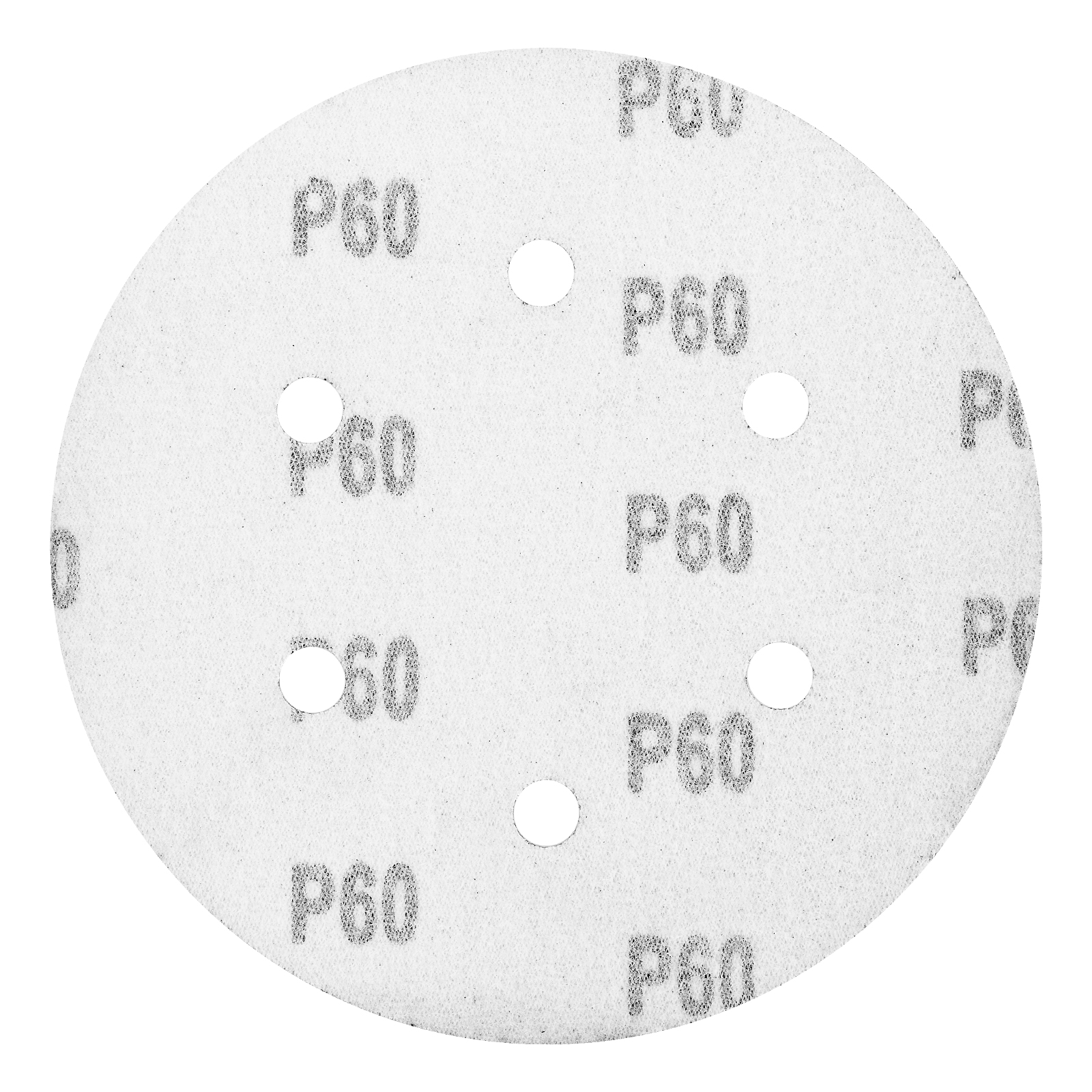Круг абразивный на ворсовой подложке под "липучку", перфорированный, P 60, 150 мм, 5 шт Matrix