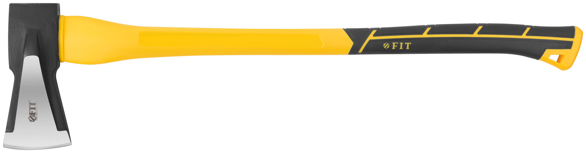 Топор-колун "ушастый" кованый, фиберглассовая длинная ручка 800 мм, 2500 гр.