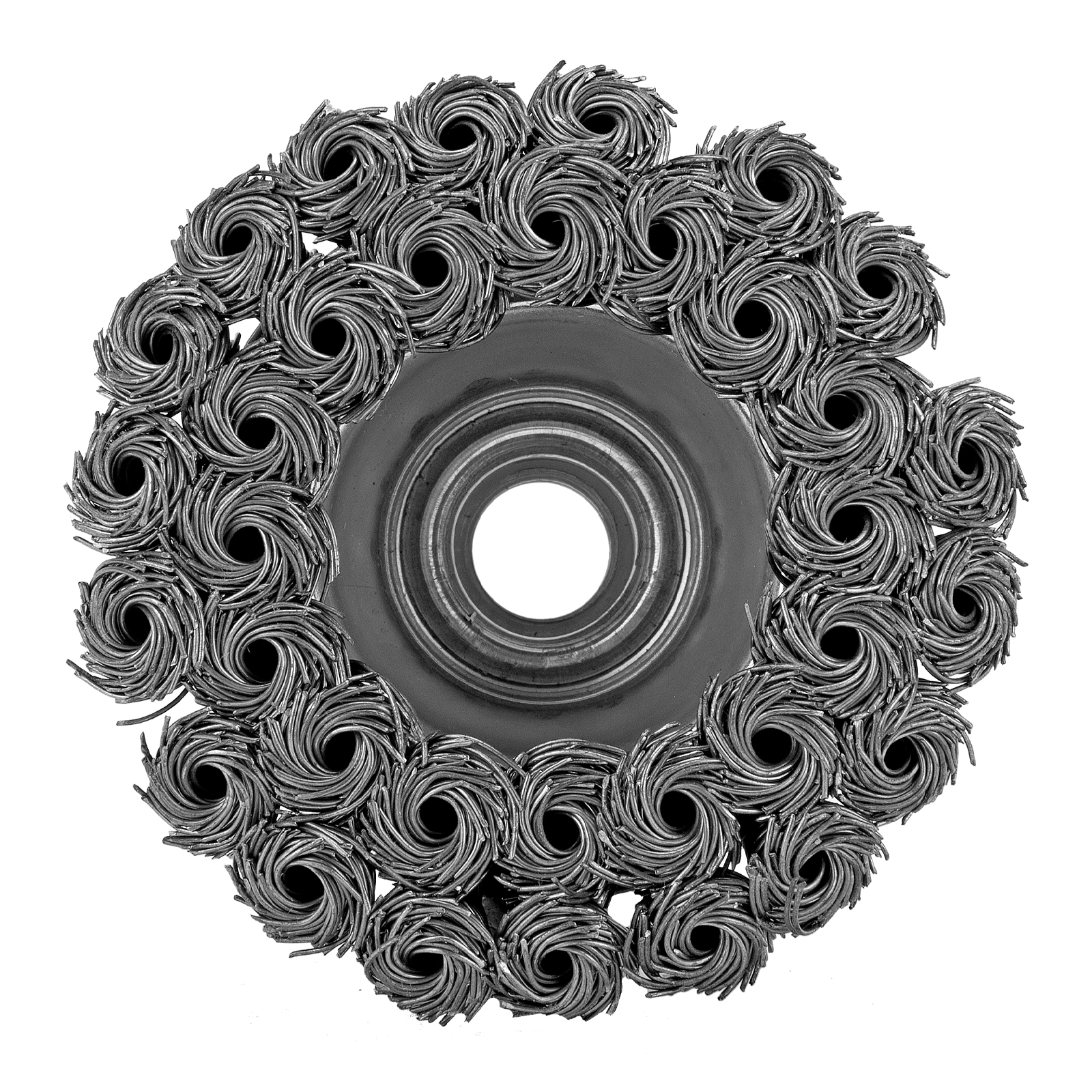 Щетка для УШМ, 75 мм, М14, "чашка", двухрядная, крученая проволока 0.35 мм Matrix