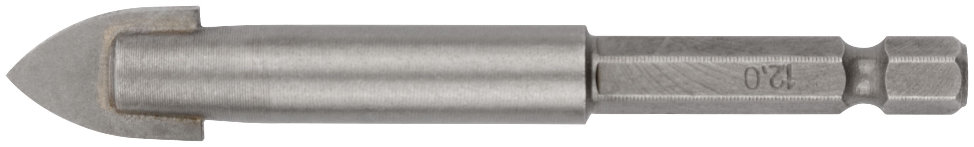 Сверло по кафелю и стеклу, шестигранный U-хвостовик под биту 12х85 мм