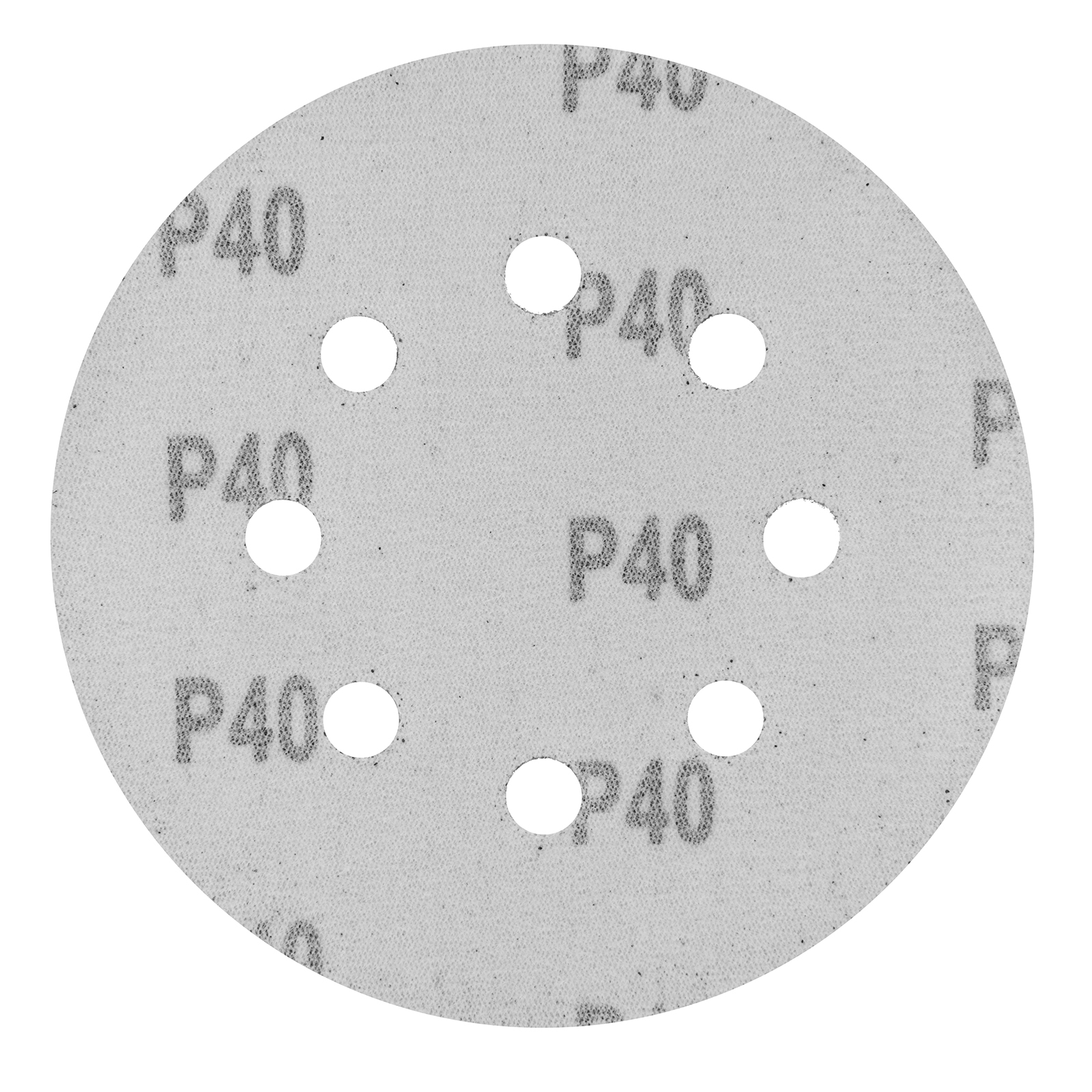 Круг абразивный на ворсовой подложке под "липучку", перфорированный, P 40, 125 мм, 5 шт Сибртех