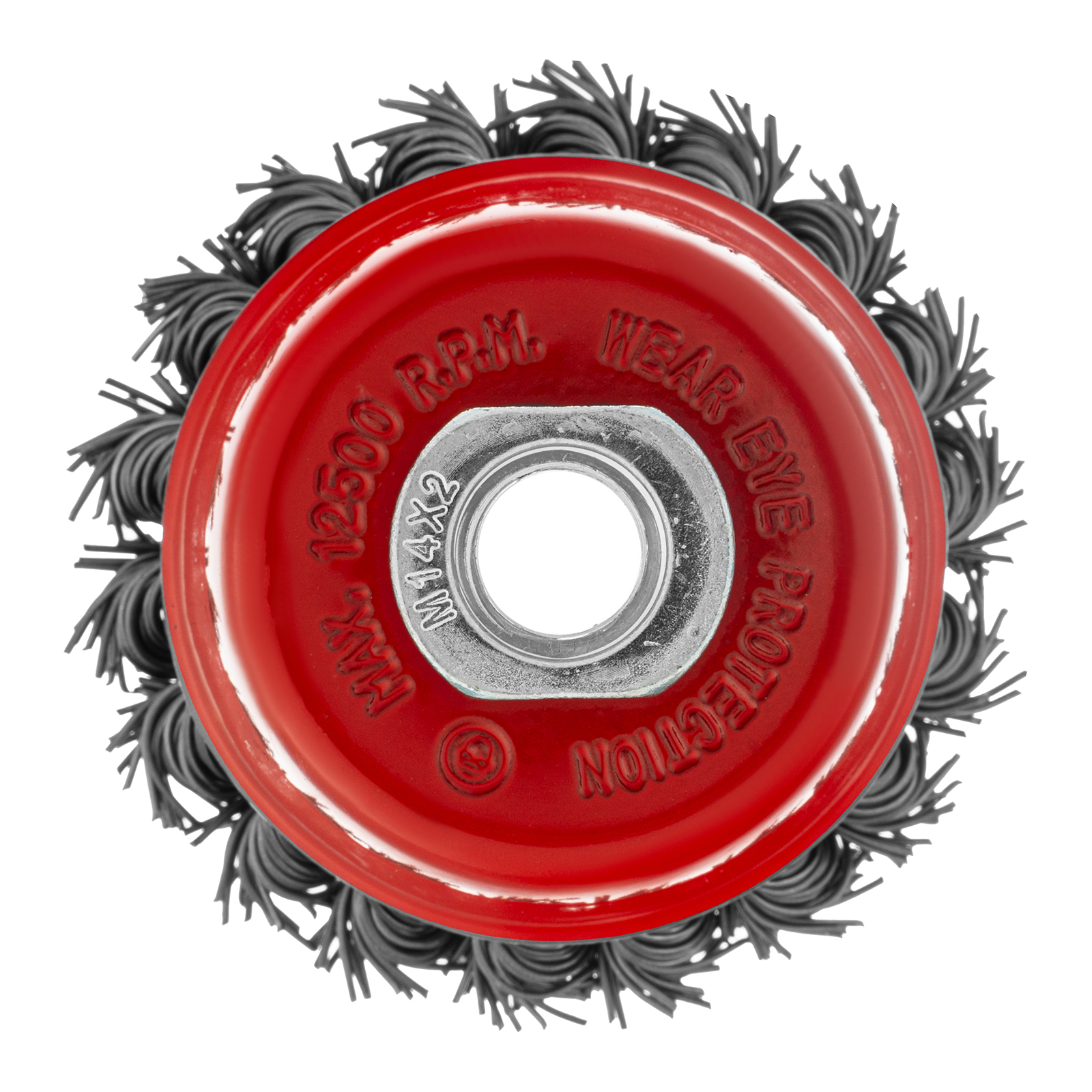 Щетка для УШМ, 75 мм, М14, "чашка", крученая проволока 0.8 мм Matrix