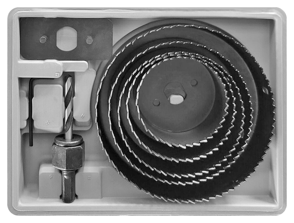 Пилы круговые Профи 68 -127 мм набор 5 шт. (68, 72, 82, 102, 127 мм)  в кейсе