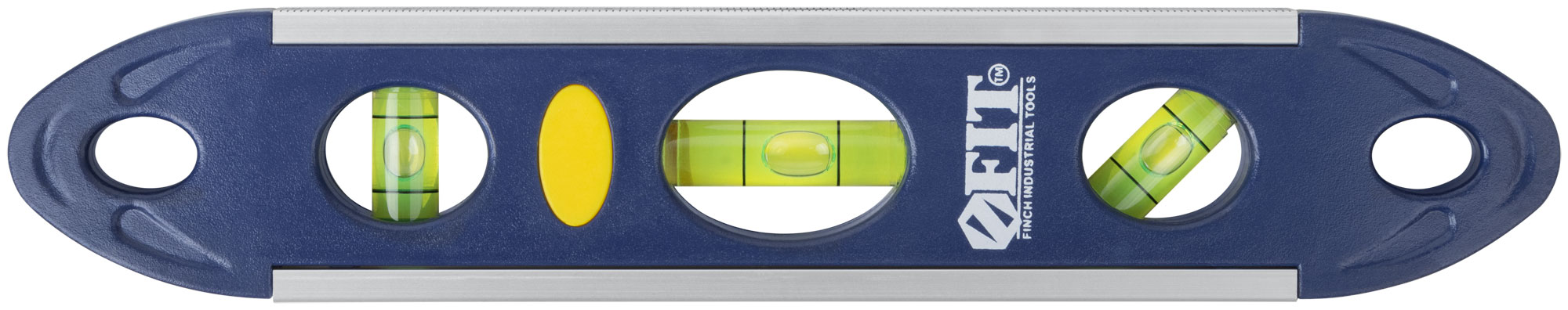 Уровень "Торпедо" пластиковый, 3 глазка, магнитный, с алюминиевой рамкой, Профи 230 мм