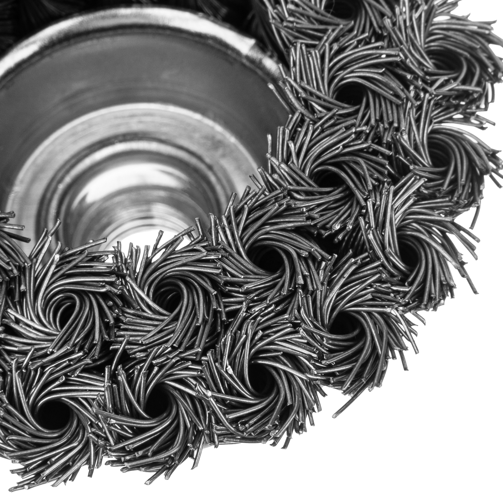 Щетка для УШМ, 75 мм, М14, "чашка", двухрядная, крученая проволока 0.5 мм Matrix