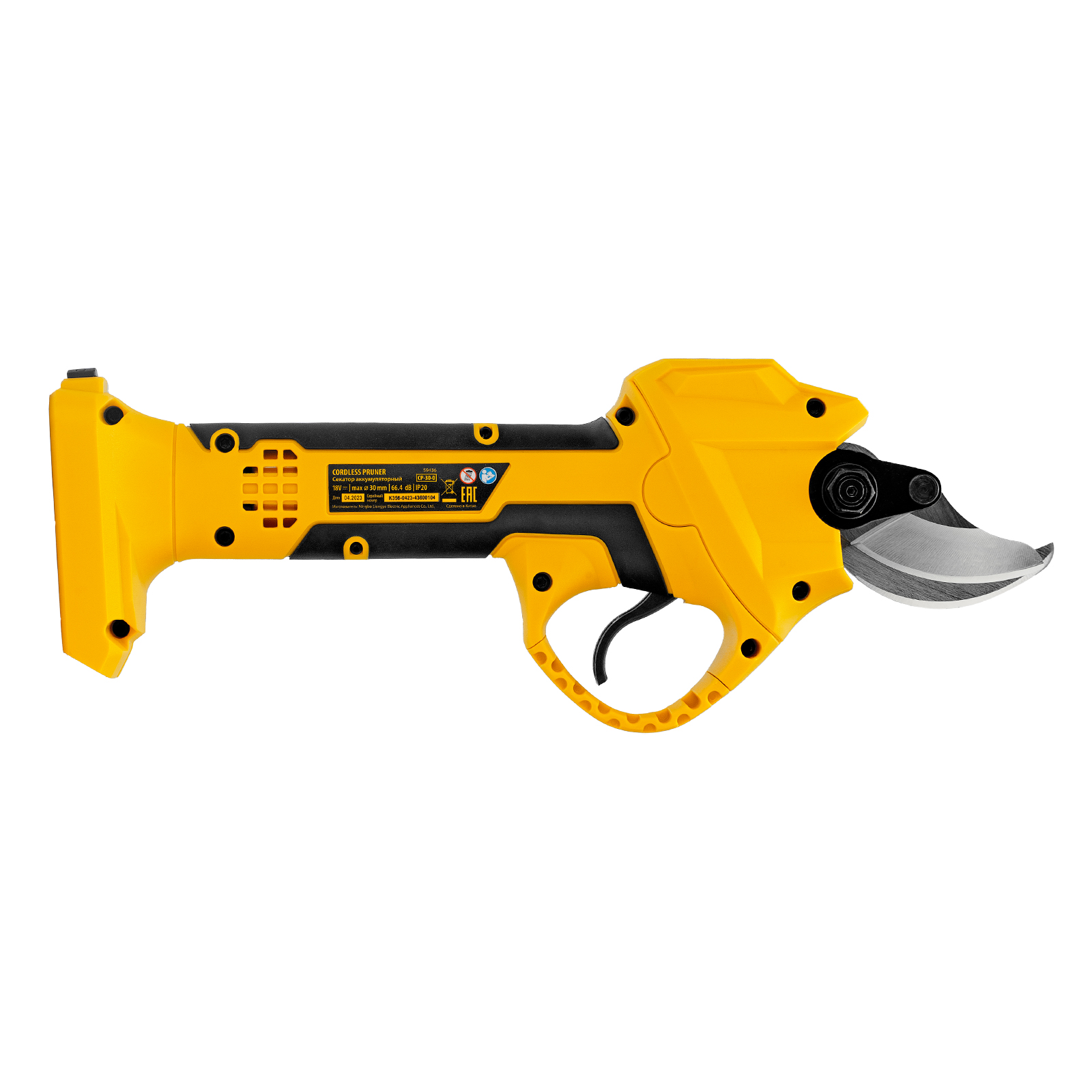 Секатор аккумуляторный CP-30-0, 18В Li-Ion Denzel