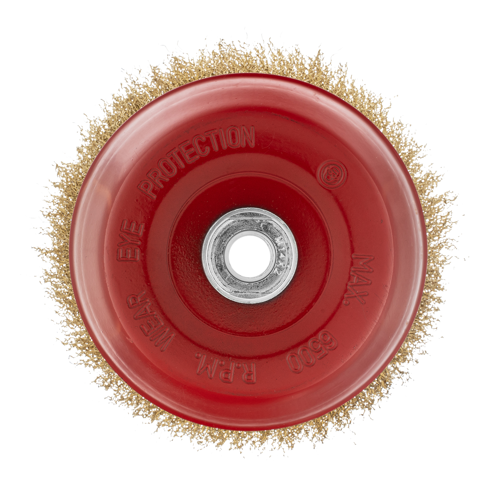 Щетка для УШМ, 150 мм, М14, "чашка", латунированная витая проволока Matrix