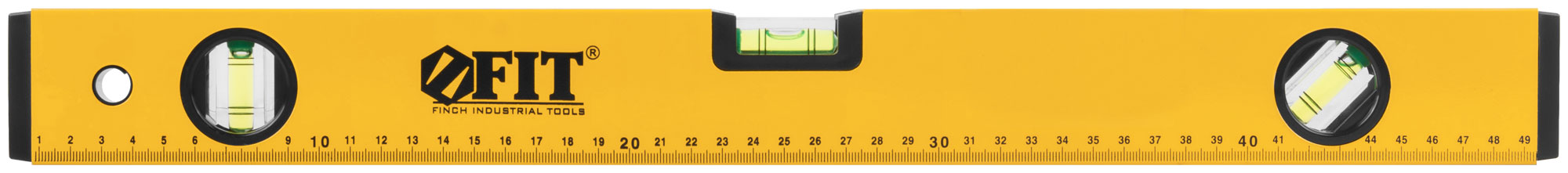 Уровень "Стайл", 3 глазка, желтый усиленный корпус, фрезер. рабочая грань, шкала, Профи  500 мм