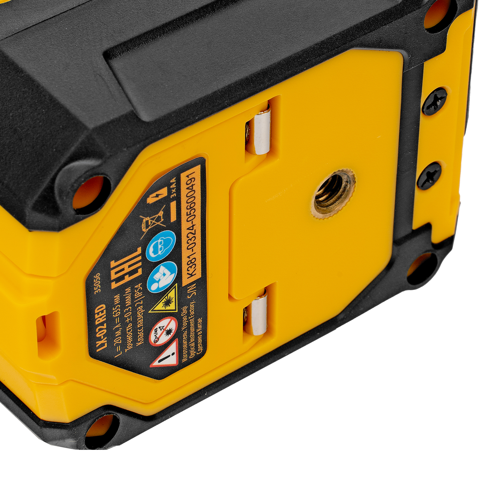 Лазерный уровень LX 02 Red, 20 м, 635 нм, резьба 1/4" Denzel