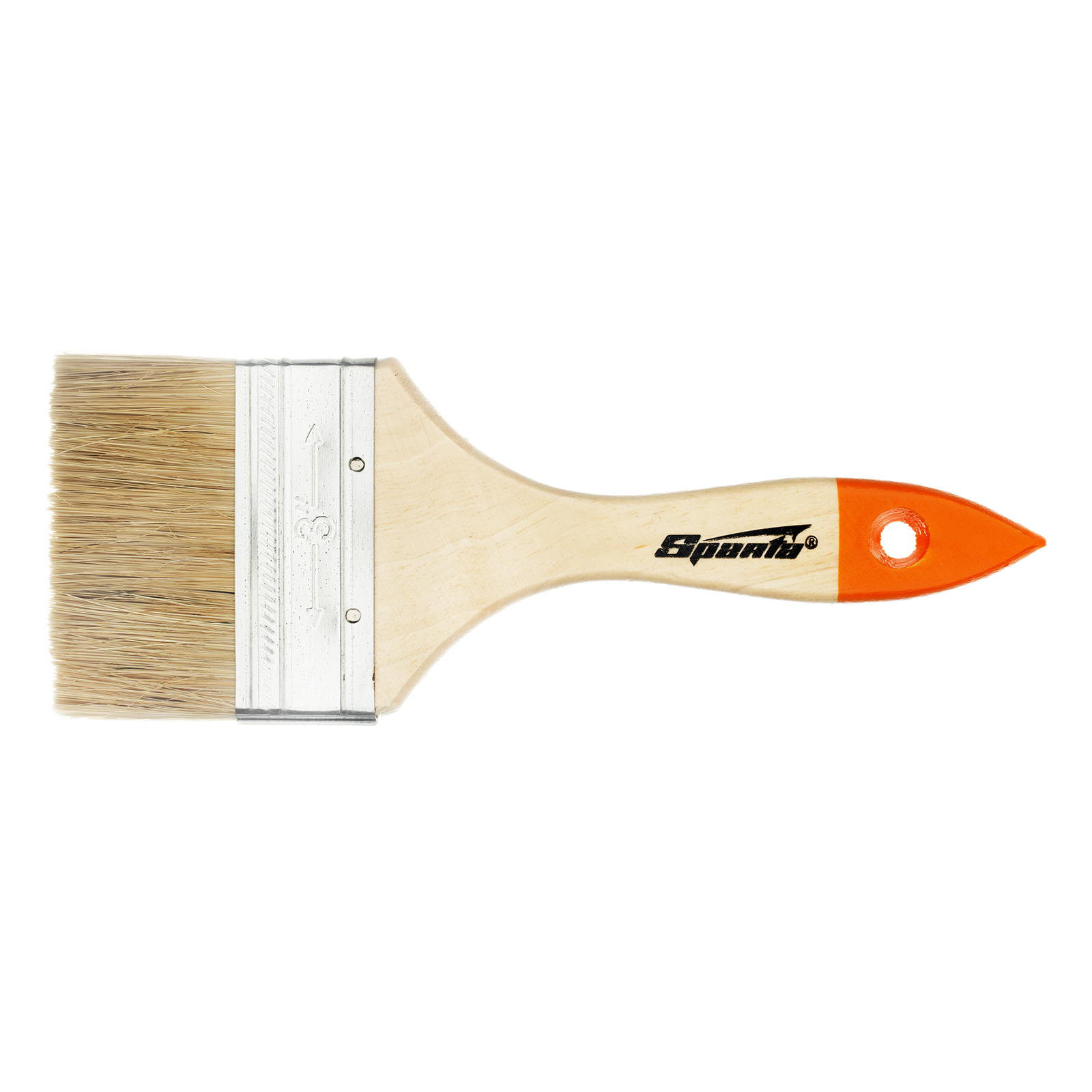 Кисть плоская Slimline 3" (75 мм), натуральная щетина, деревянная ручка Sparta